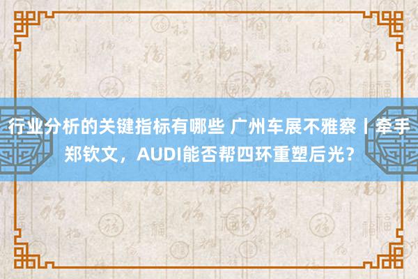 行业分析的关键指标有哪些 广州车展不雅察丨牵手郑钦文，AUDI能否帮四环重塑后光？