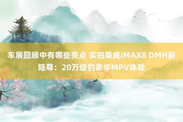 车展回顾中有哪些亮点 实拍荣威iMAX8 DMH新陆尊：20万级的豪华MPV体验