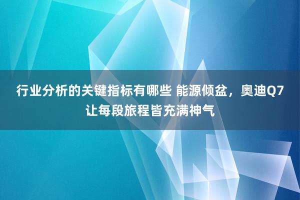 行业分析的关键指标有哪些 能源倾盆，奥迪Q7让每段旅程皆充满神气