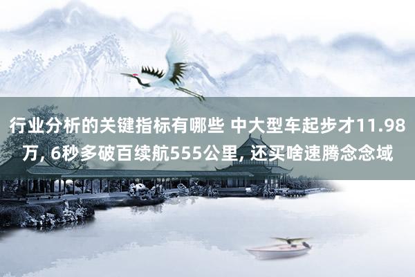 行业分析的关键指标有哪些 中大型车起步才11.98万, 6秒多破百续航555公里, 还买啥速腾念念域