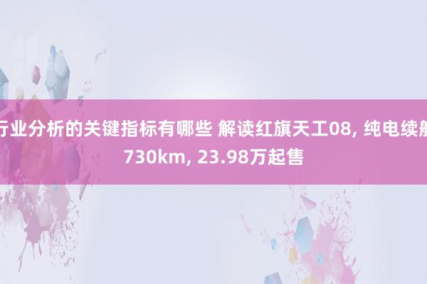 行业分析的关键指标有哪些 解读红旗天工08, 纯电续航730km, 23.98万起售