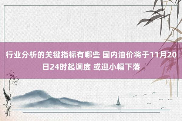 行业分析的关键指标有哪些 国内油价将于11月20日24时起调度 或迎小幅下落