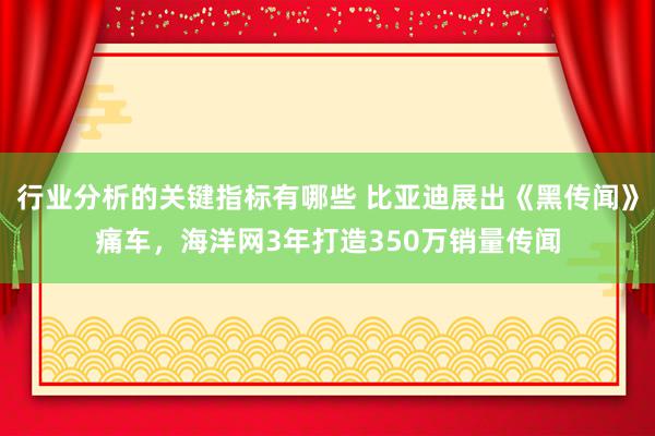 行业分析的关键指标有哪些 比亚迪展出《黑传闻》痛车，海洋网3年打造350万销量传闻