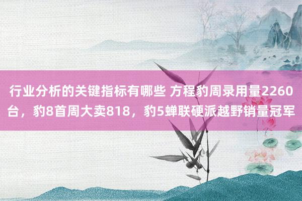 行业分析的关键指标有哪些 方程豹周录用量2260台，豹8首周大卖818，豹5蝉联硬派越野销量冠军